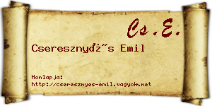 Cseresznyés Emil névjegykártya