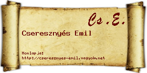 Cseresznyés Emil névjegykártya